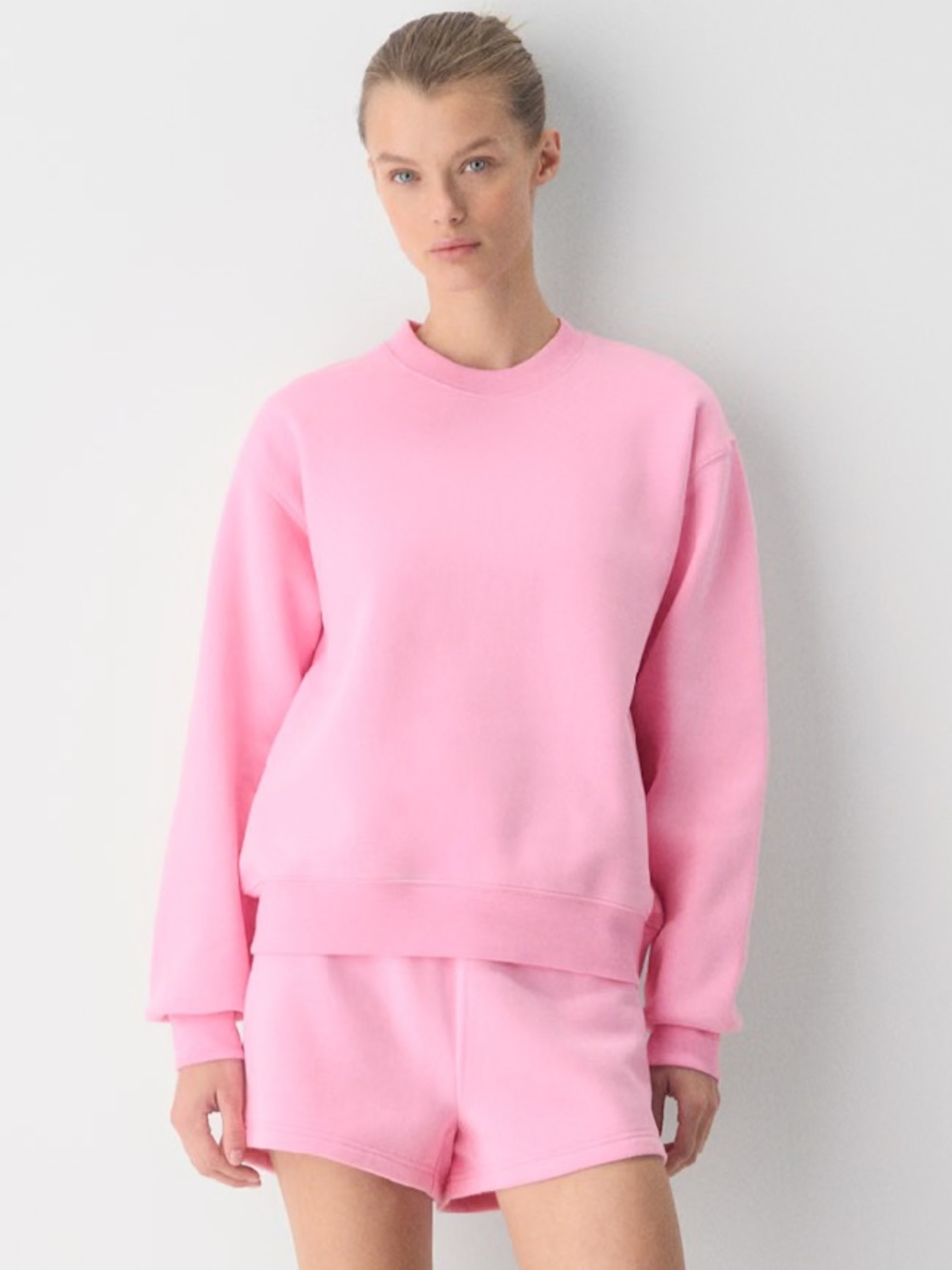 NWT Aritzia Pink Crewneck Sweatshirt new perfect crew morganite sweatfleece